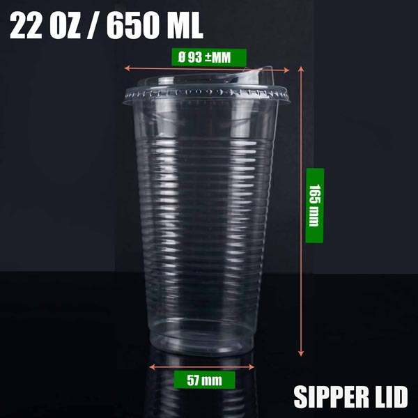 22oz with sipper lid